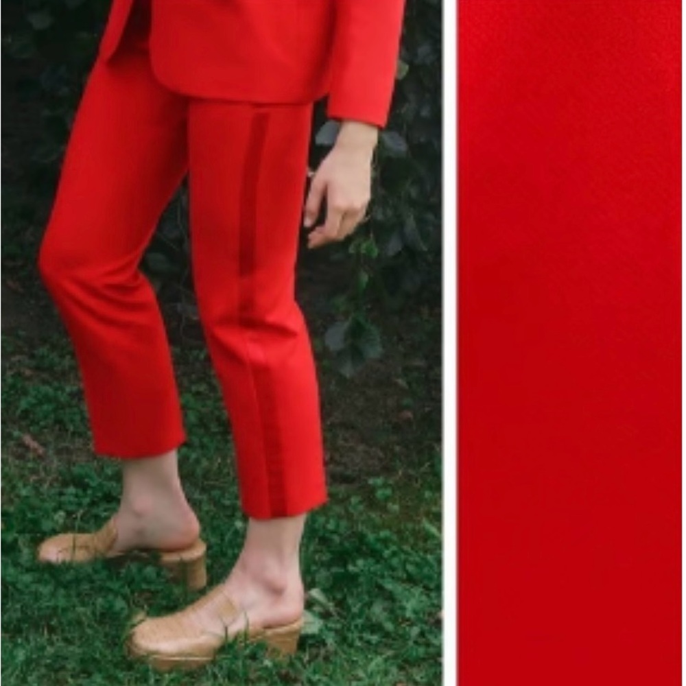 ZARA RED TUXEDO PANTS